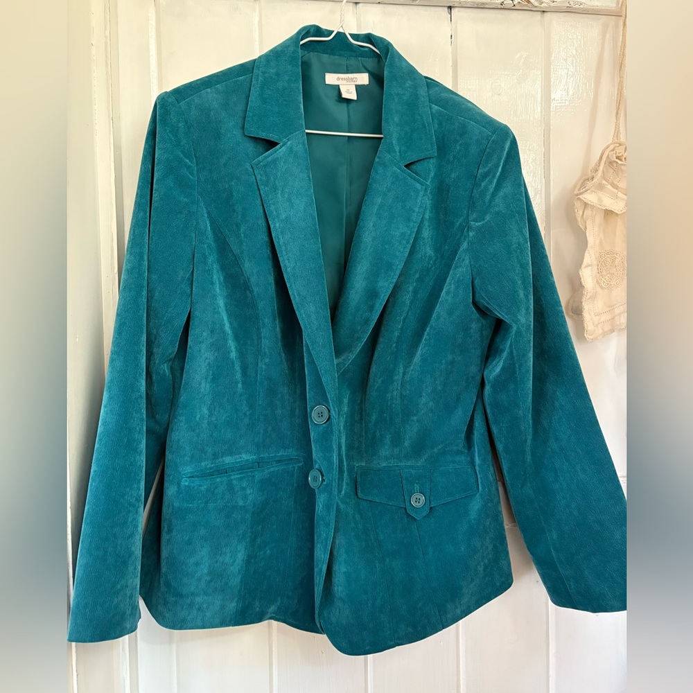 Teal Velvet Blazer  Dress Barn 1X women’s Gorgeous color